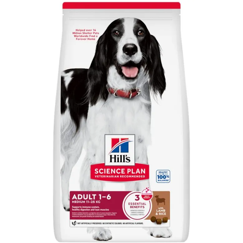 Hill's Science Plan Adult 1-6 Medium med lam & ris