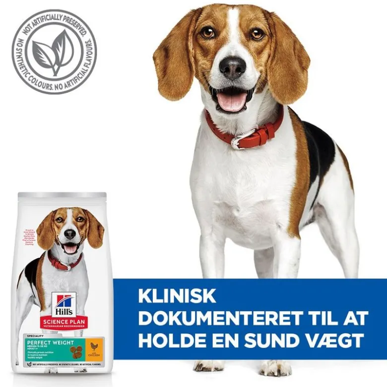 Hill's Science Plan Perfect Weight Adult 1+ Medium med kylling