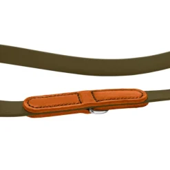 HUNTER Justerbar snor Wolmar BioThane® x læder, khaki/orange
