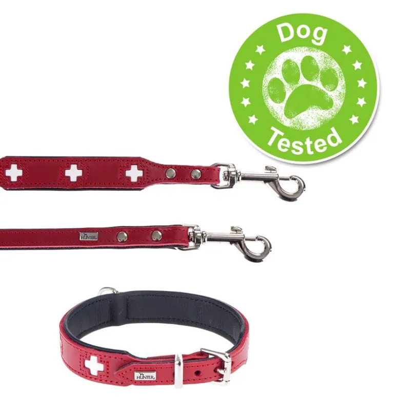 HUNTER kombisæt: Halsbånd Swiss + hundesnor Swiss