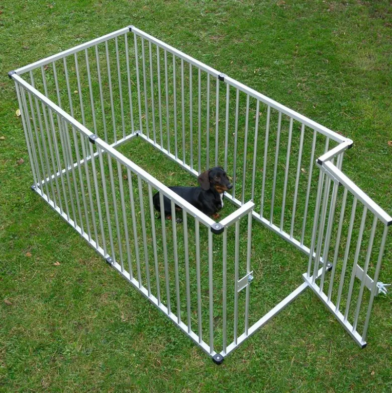 Hvalpeløbegård af aluminium