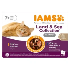 IAMS Advanced Nutrition Senior 7+ Land & Sea Collection i sauce