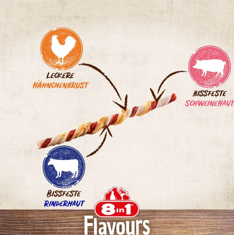 8in1 Triple Flavour Twisted tyggepind
