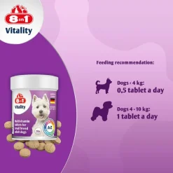 8in1 Vitality multivitamintabletter til små racer