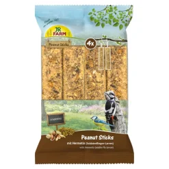 JR Farm 4x Peanut Sticks uden skal 640 g