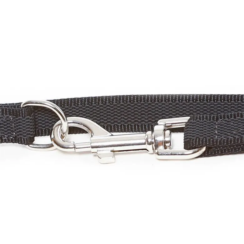 JULIUS-K9® gummieret dobbeltsnor - sort
