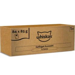 Jumbopakke: 84 x 85 g Whiskas 1+ Adult portionsposer