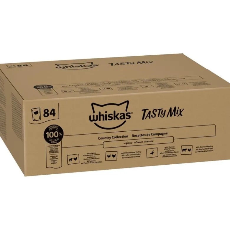 Jumbopakke: 84 x 85 g Whiskas 1+ Adult portionsposer