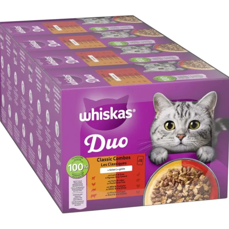 Jumbopakke: 96 x 85 g WHISKAS DUO portionsposer
