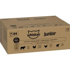 Jumbopakke: 84 x 85 g Whiskas Junior portionsposer