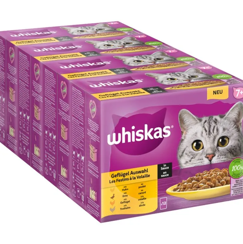 Jumbopakke: 96 x 85 g Whiskas Senior portionsposer
