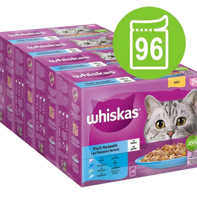 Jumbopakke: 96 x 85 g Whiskas Senior portionsposer