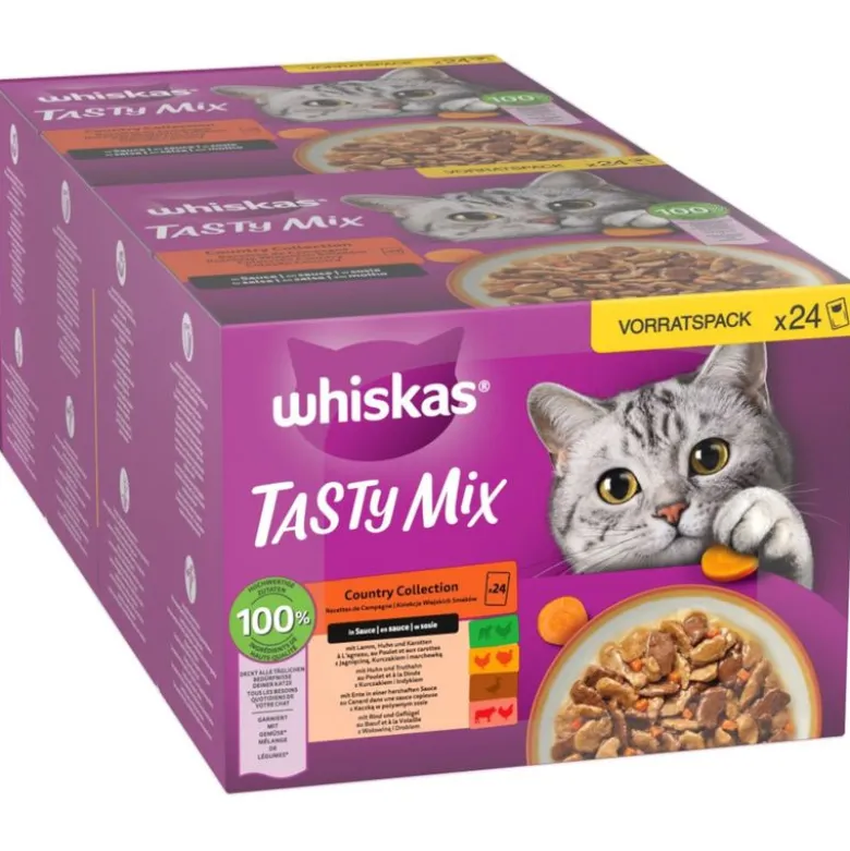 Jumbopakke: 96 x 85 g Whiskas Tasty Mix portionsposer