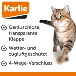 Karlie kattelem med 4-vejslukning inkl. tunnel