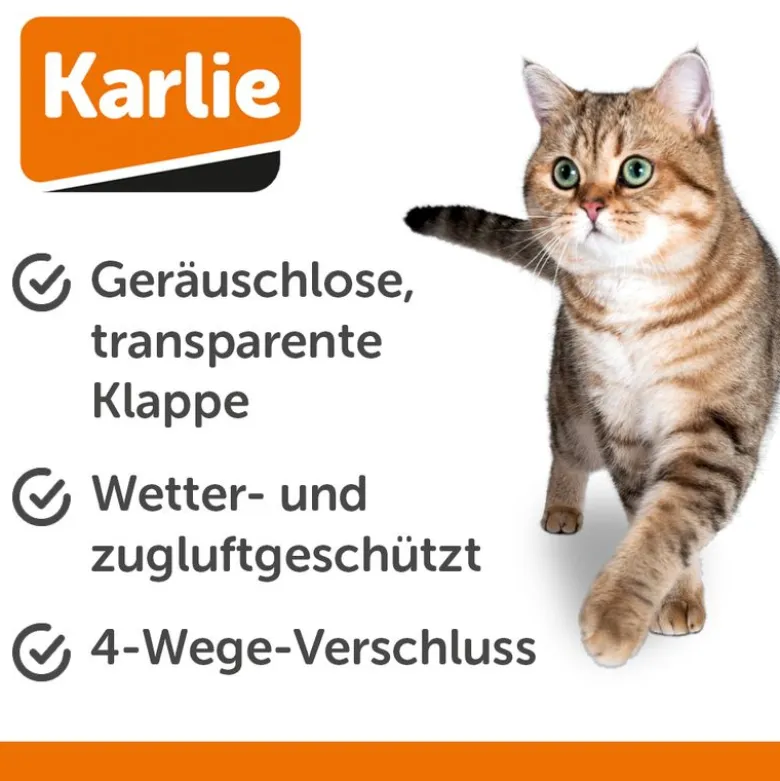 Karlie kattelem med 4-vejslukning inkl. tunnel