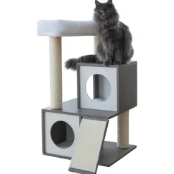 Kerbl Pet Flair kradsetræ, hvid/grå