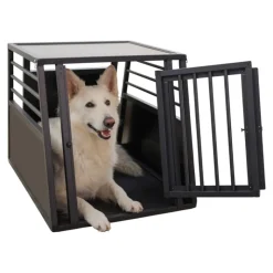 Kerbl Pet transportkasse Vacation lavet af aluminium, grafit