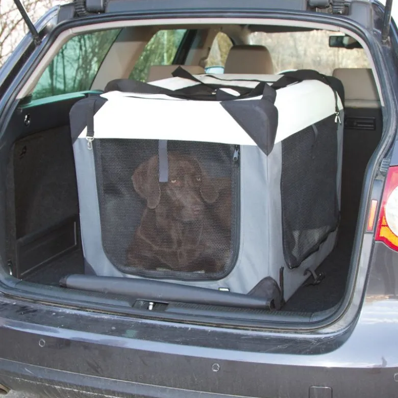 Kerbl transportkasse til kæledyr Journey, grå/beige