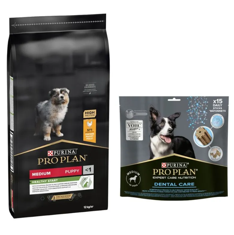12 kg / 14 kg PURINA PRO PLAN + 345 g Dental Care Medium Dog gratis!