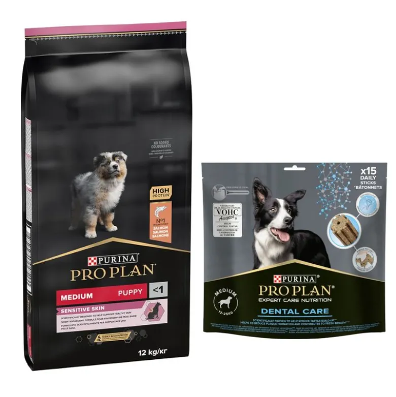 12 kg / 14 kg PURINA PRO PLAN + 345 g Dental Care Medium Dog gratis!