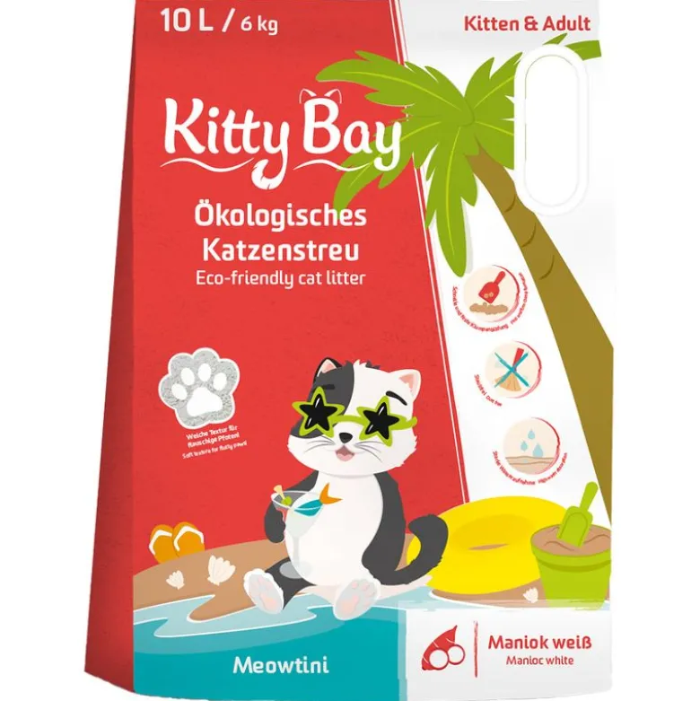 KittyBay økologisk kattegrus Meowtini White Cassava