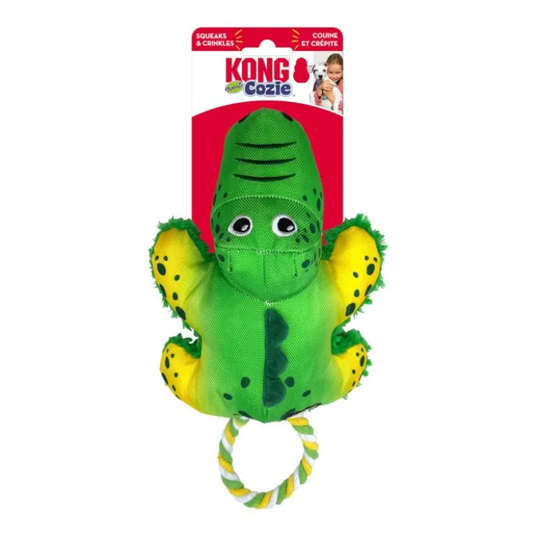 KONG Cozie Tuggz hundelegetøj Alligator
