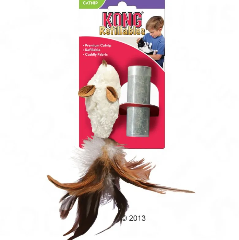 KONG Feather Mouse med catnip