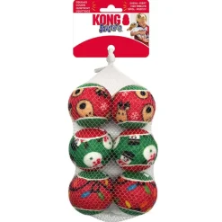 KONG Holiday SqueakAir-bolde, 6 stk.