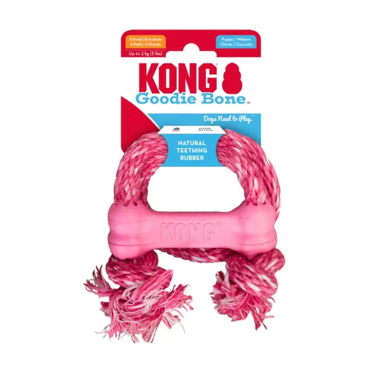 KONG Puppy Goodie Bone med reb