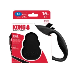 KONG Trail indtrækkelig snor sort