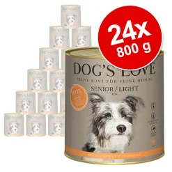 Økonomipakke: Dog´s Love Senior/Light 24 x 800 g