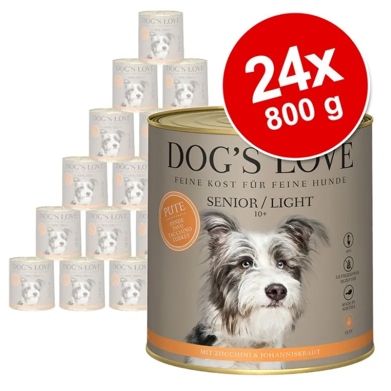 Økonomipakke: Dog´s Love Senior/Light 24 x 800 g
