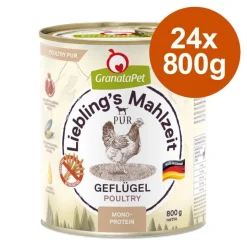 Økonomipakke GranataPet Liebling's Måltid PUR 24 x 800 g