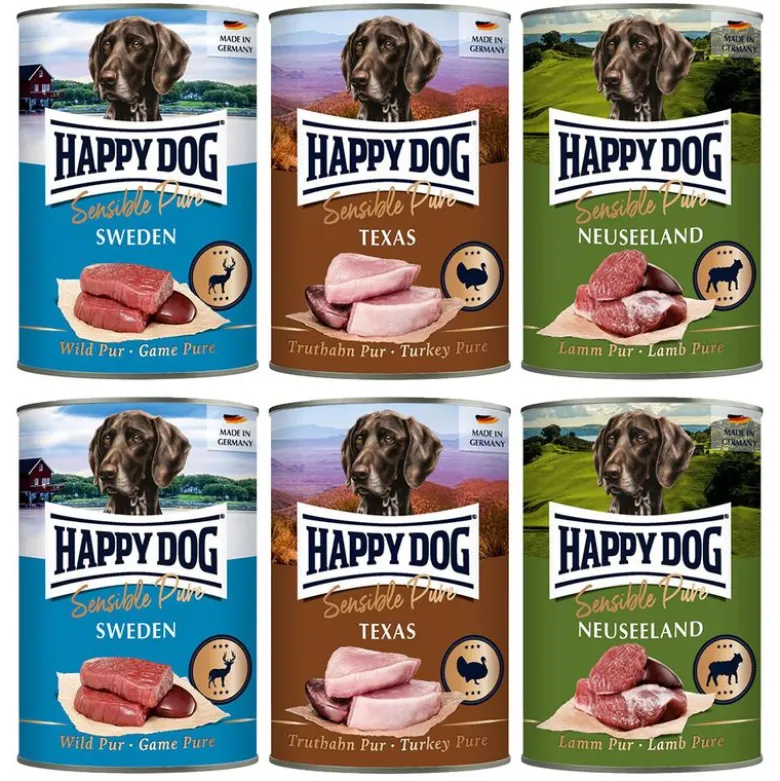 Økonomipakke Happy Dog Sensible Pure 24 x 400 g