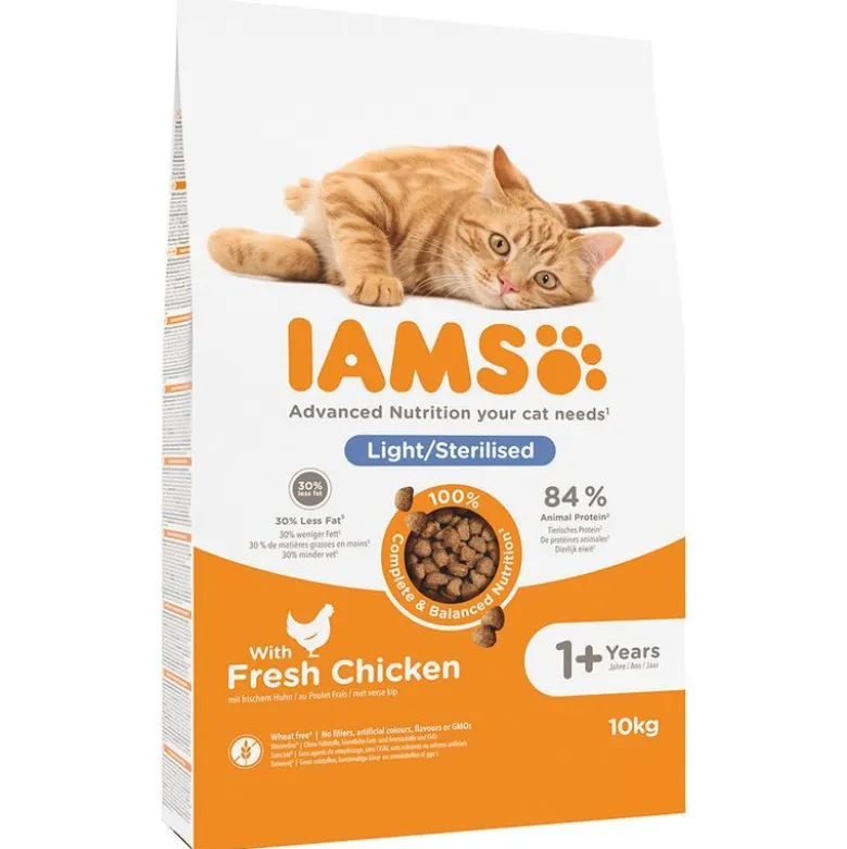 Økonomipakke: IAMS tørfoder til katte 2 x 10/15 kg