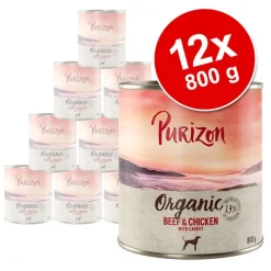 Økonomipakke: Purizon Organic 12 x 800 g