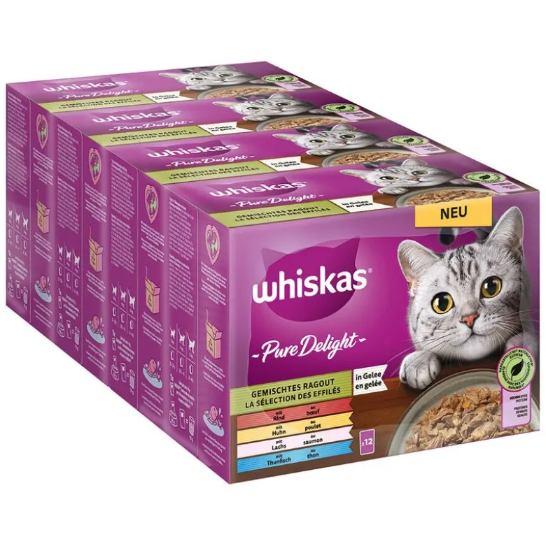Økonomipakke: Whiskas Pure Delight portionsposer 144 x 85 g