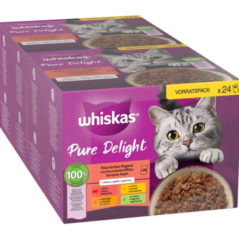 Økonomipakke: Whiskas Pure Delight portionsposer 144 x 85 g