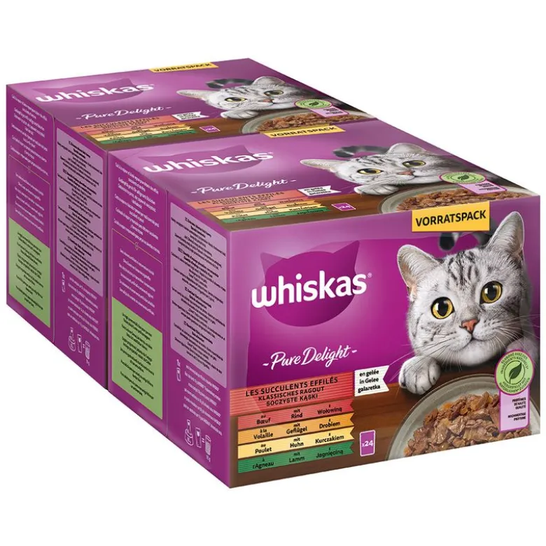 Økonomipakke: Whiskas Pure Delight portionsposer 96 x 85 g