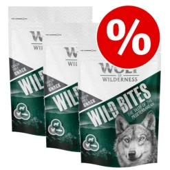 Økonomipakke: Wolf of Wilderness Snack - Wild Bites 3 x 180 g
