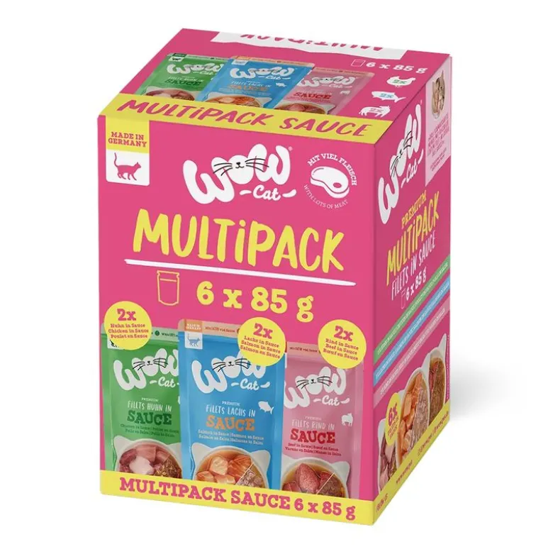 Økonomipakke WOW Cat Filets i sauce 24 x 85 g