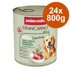 Økonomipakke: 24 x 800 g animonda GranCarno Adult Single Protein Superfoods