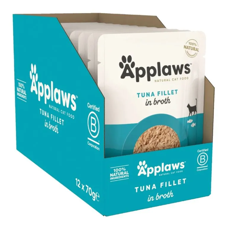 Økonomipakke: 48 x 70 g Applaws Cat Natural i bouillon