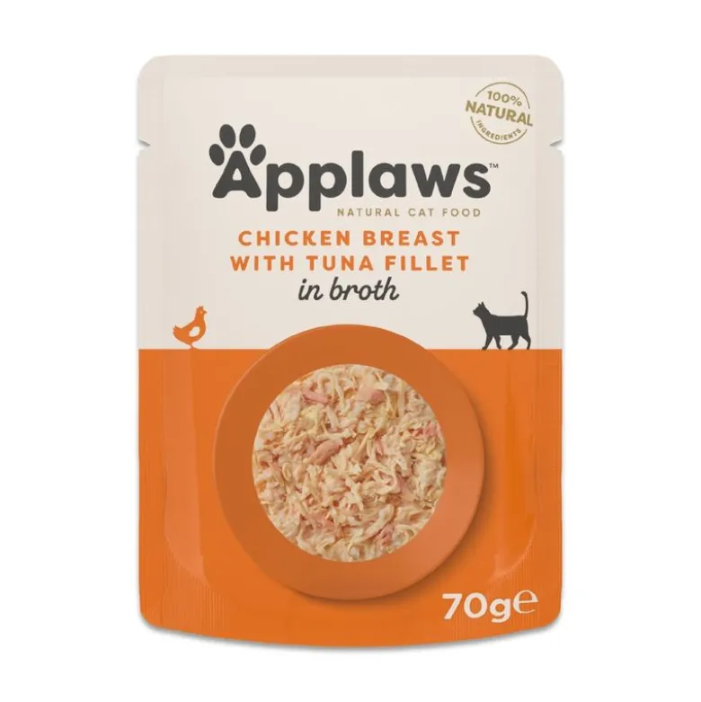 Økonomipakke: 48 x 70 g Applaws Cat Natural i bouillon