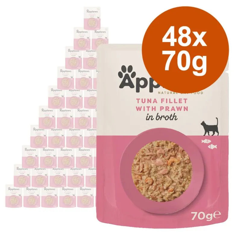Økonomipakke: 48 x 70 g Applaws Cat Natural i bouillon