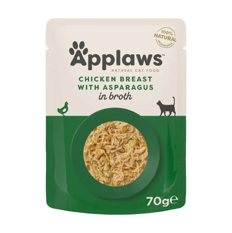 Økonomipakke: 48 x 70 g Applaws Cat Natural i bouillon