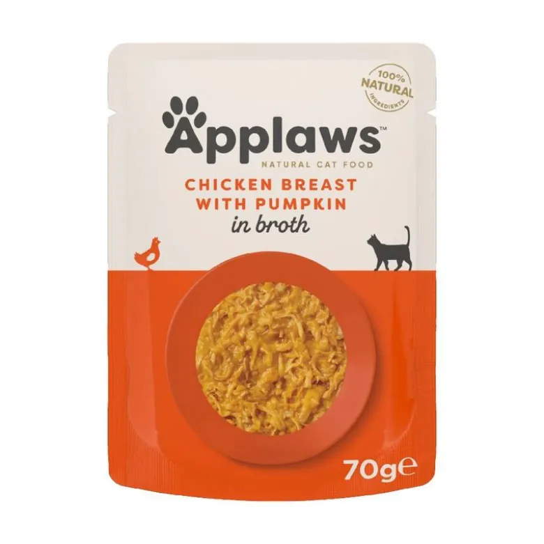 Økonomipakke: 48 x 70 g Applaws Cat Natural i bouillon