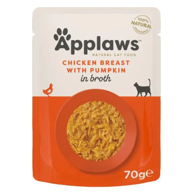 Økonomipakke: 48 x 70 g Applaws Cat Natural i bouillon