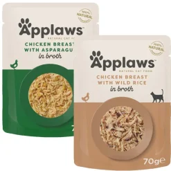 Økonomipakke: 48 x 70 g Applaws Cat Natural i bouillon