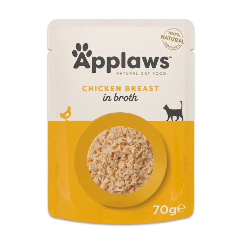 Økonomipakke: 48 x 70 g Applaws Cat Natural i bouillon